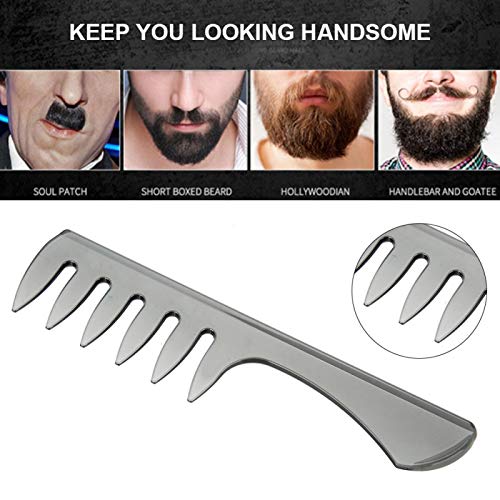 Beard pente, bigode profissional de pente redondo dentes de pente de pente de barba pente portátil de pente de pente de pente para barbas