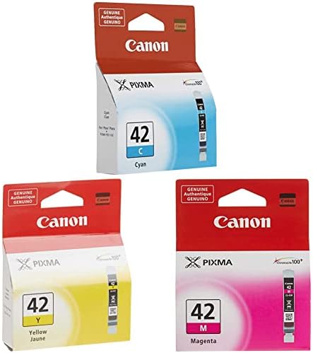 Canon Cli-42 C Tanque de tinta ciano compatível com Pixma Pro-100 Cli-42 Y Amarelo e Canon Cli-42 Magenta Compatível para impressoras