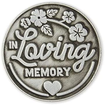 Em um presente de memória de memória amorosa, pacote a granel de 3 moedas de expressão de amor de luto, moeda de simpatia de bolso por lutar e lembrar, lembrete de EDC Coin, nunca esquecido token de encorajamento