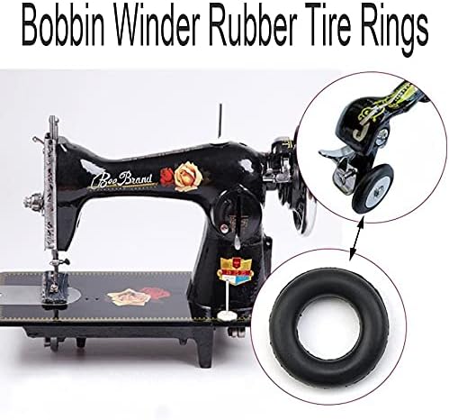 10 PCs pequenos anéis de borracha Bobbin Winder Rings Pneus de borracha Peças da máquina de costura para máquina de costura