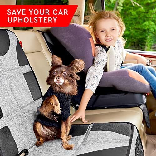 Protetor de assento do carro Helteko, cobertura de assento grande para assento de carro infantil, resistência à prova d'água e estacas