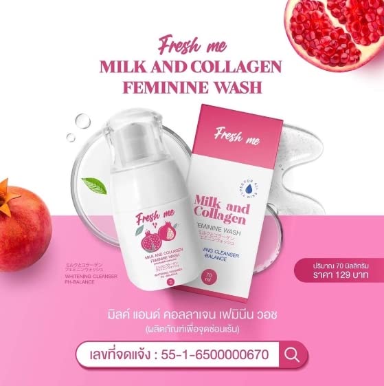 Fresh Me Milk and Collagen Feminino Wash 2,37 fl oz por Teelek