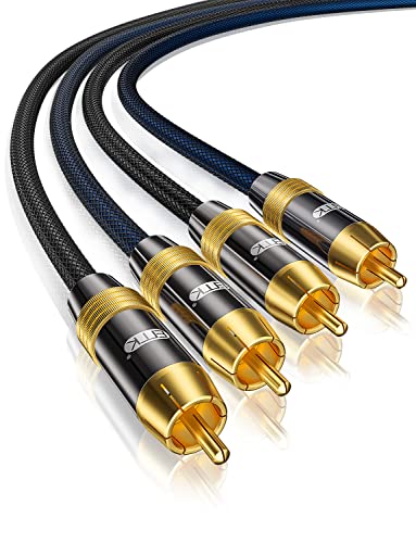 EMK RCA Cable, 2RCA macho para 2RCA Male Sistema de Audio HiFi System Cable para home theater, HDTV, amplificadores, sistemas Hi-Fi