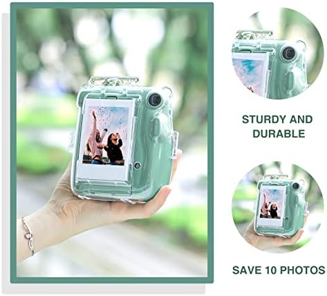 Wogozan Clear Case para Fujifilm Instax Mini 11 Câmera de filme instantânea com bolso fotográfico atualizado segura