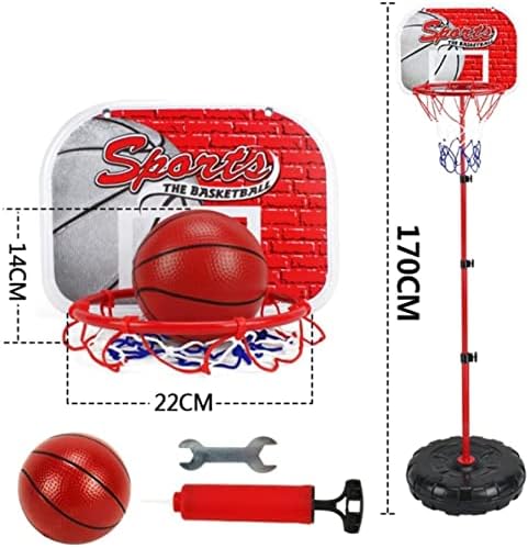 Crianças de argola de basquete de basquete altura do sistema de basquete portátil ajustável brinquedo esportivo interno