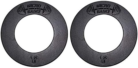 Micro Gainz Calibrado Conjuntos de placas de peso fracionário de 2 placas .25lb -1,25lb -Designado para halteres olímpicos, usados
