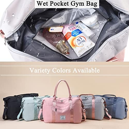 Bolsa de ginástica de Kurool com bolso molhado, mochila de viagem para esportes e escapadela de fim de semana, bolsas leves durante a noite para mulheres e homens