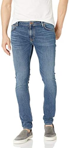 Nudie jeans skinny lin azul escuro marinha