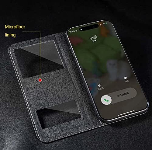 Adaara Flip Crocodile Texture Texture Case Holster, Cover de couro para fólio para a Apple iPhone 14 Case 6,1 polegadas 2022 pode atender as chamadas rapidamente