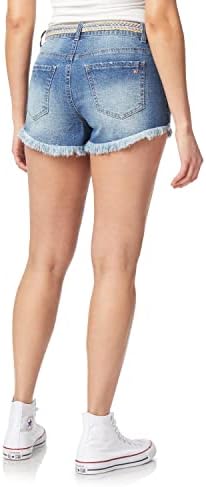 Destino de Wallflower feminino shorts jeans curvilíneos com cinto de juniores vintage juniores vintage