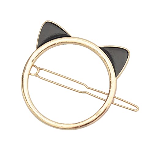 Metal geométrico redondo orelhas de gato