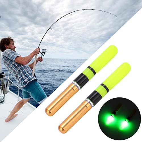 Becas de brilho de pesca para bobbers, 2pcs Flioothers de pesca leve com bobber iluminados por bateria, Luzes de flutuadores de