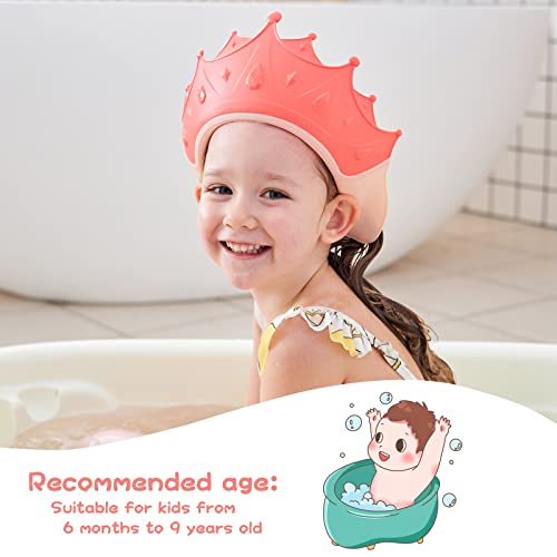Fusacony Baby Shower Cap Shield, Capitão de chuveiro para crianças, chapéu visor para proteção para os olhos e ouvido para