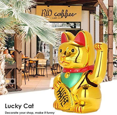 FioTok Maneki Neko, Gato da sorte da sorte, o gato de sorte japonês com a bateria de ouro ondulada operada