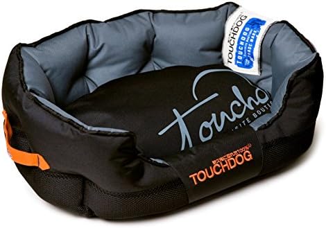 Touchdog Performance-Max Sporty Comfort Comfort Cenção de cachorro Cama, médio, amarelo esportivo, preto