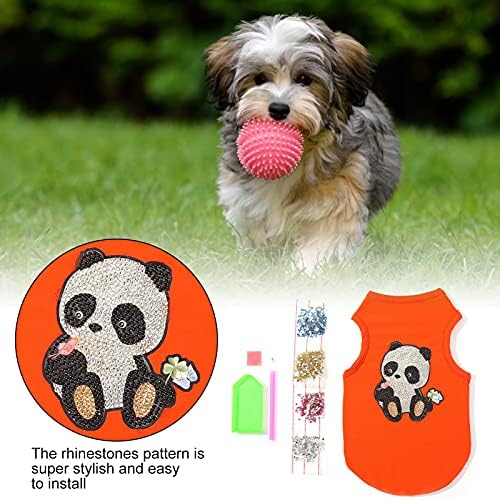 Roupas de cachorro, camiseta de cachorro Material macio e algodão Design requintado Aparência fofa para peças de arte para suprimentos
