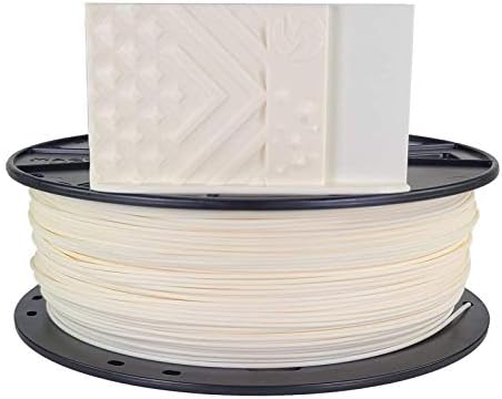 3D Fuel Standard PLA + Filamento de impressão 3D, fabricado nos EUA com precisão dimensional +/- 0,02 mm, 1 kg 1,75 mm de bobo em osso branco