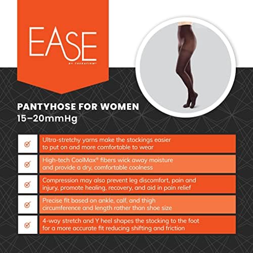 Facilitar Pantyhose de apoio feminino opaco - Hosiery de compressão longa e graduada leve