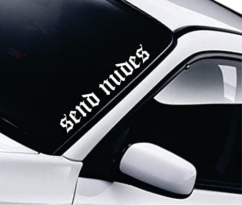 Enviar nus adesivo adesivo de vinil janela de vinil windshield letras citação de arte jdm racing automóvel meninos meninas homens