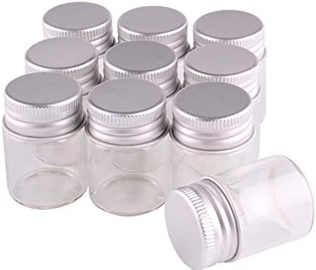 15 ml/0,5 oz frascos de vidro transparente garrafas de vidro frascos vazios Clear frascos com tampas de parafuso de alumínio