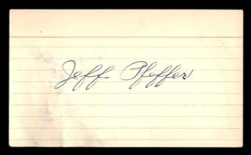 Jeff Pfeffer autografou 3x5 Index Card Brooklyn Dodgers, St. Louis Cardinals Cards SKU #213704 - MLB Cut Signature