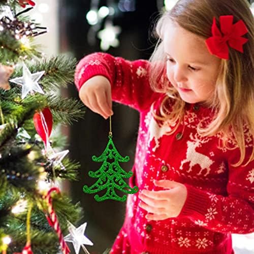 Enfeites de natal definidos para decoração de metal de árvore de Natal para pendurar para ornamentos de árvore de Natal decoração festa aniversário decoração de natal decoração de brindes de tecido de tassel