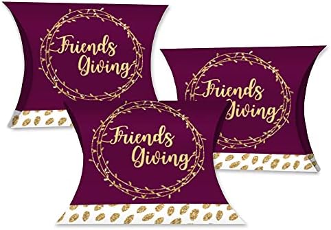 Big Dot of Happiness Elegant Grato por amigos - Favor de caixas de presente - Friendsgiving Ação de Graças Party Petite