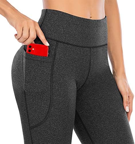 Calças de ioga de ioga feminina de Heathyoga com calças de ioga com bolsos para mulheres bootleg alta cintura ioga calças de treino