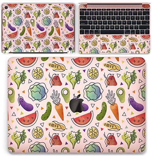 Vinil Clear Skin Compatível com MacBook Pro 13 2019 Pro 16 2020 Mac Air 13 2018 Retina 15 Air 11 Mac 12 Adesivo de aquarela impressão vegana design vegeta
