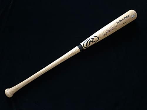 Zack Collins Chicago White Sox Catcher assinado Autographed Blonde Rawlings Baseball Bat com Beckett Coa