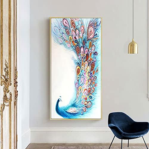 Instarry DIY 5D Diamante Pintura de tamanho grande Mosaico de pavão colorido Bordado da sala de estar Kits Decor de decoração