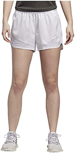 Maratona feminina de adidas 20 shorts de velocidade 3 , branco/branco, pequeno