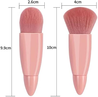 Xzjjz de 5 peças Brush Tool Set, maquiagem em pó, sombra para os olhos, base, blusher, escova de maquiagem mista, ferramenta de beleza