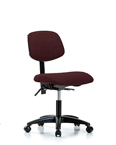 Labtech Seating Lt41467 Fabric Desk Height Chair Nylon Base, rodízios, Borgonha