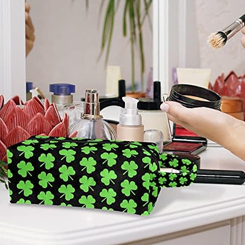 Bolsa de cosméticos para mulheres, trevo de quatro folhas, sacos de maquiagem com alça de acessórios Gifts Organizer Gifts