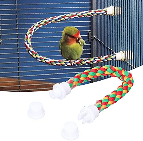 Brinquedos de pássaros AQUR2020, colorido u forma de algodão corda de pássaro repouso batendo prateleira escalada tocando acessórios de gaiola de pássaros