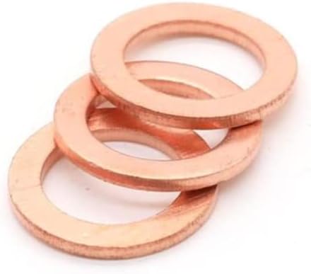 10-50pcs m5 m6 m8 m10 m12 m14 m16 m18 m20 m22 arruela sólida arruela de cobre calça de anel plano anéis de vedação lavajaras de espaçador liso F fixador m12x18x1.5mm 50pcs