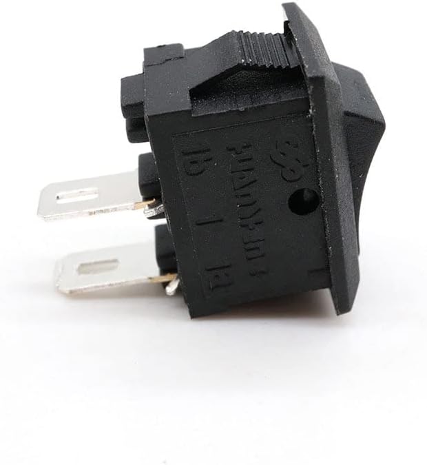 50PCS Black Push Buttern interruptor 3A 250V KCD11 2pin Snap-in On/Off Rocker Switch 10mm*15mm preto