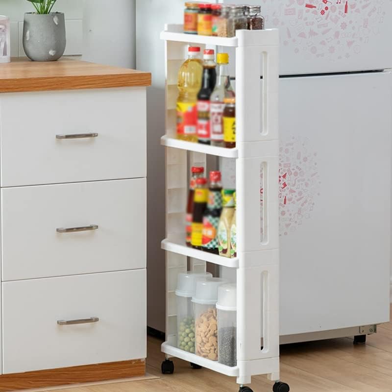 Smljlq rack rack de rodas de cozinha rack rack estreito prateleira refrigeradora lateral prateleira