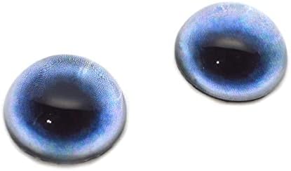 DOME ALTO DOME azul Husky Dog Half Sphere Glass Olhos Taxidermy Art Doll Fazendo esculturas ou artesanato de jóias Conjunto