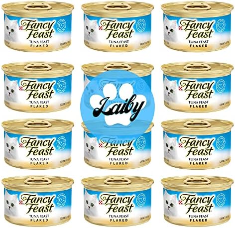 Laiby Fanche Feast Met Cat Food | Flocos de alimentos para atum | Fanche Feast Canned Cat Food adesivos molhados