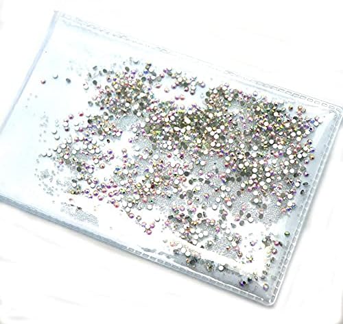1440pcs shinestones vidro com design de mistura de caviar para unhas ab cor de cor de floção traseira mistura cola de pedra