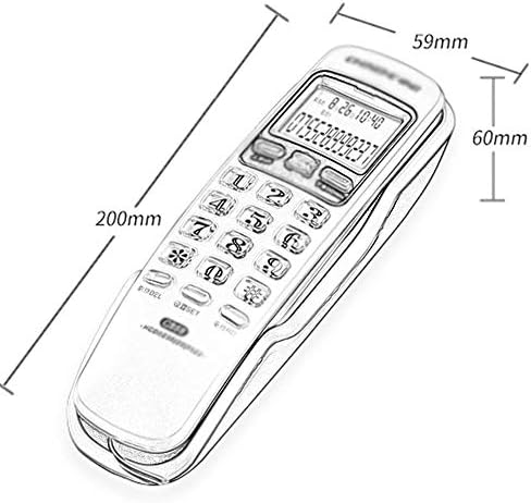 Telefone UXZDX CuJux, telefone fixo retrô de estilo ocidental, com armazenamento digital, montado na parede, função de redução de ruído para casa e escritório