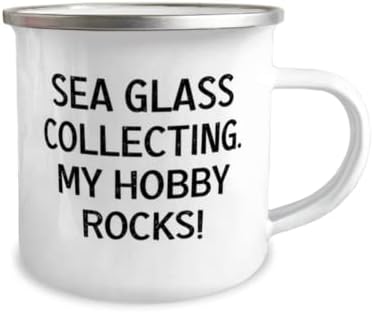 Vidro do mar épico Presentes de coleta, coleta de vidro do mar. My Hobby Rocks!, Caneca de campista de 12 onças para
