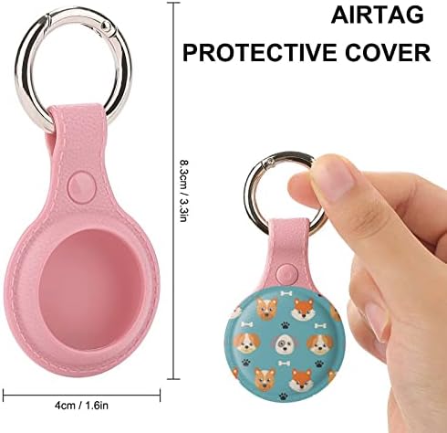 Cartoon Baby Dog and Bone Holder for Airtag Key Ring TPU Tag da capa de proteção TPU Tag para carteira de bagagem Pets