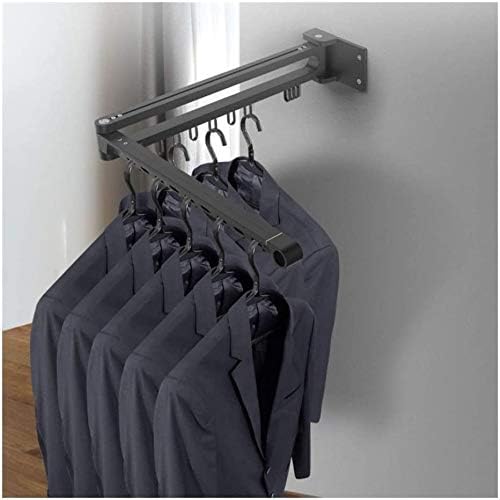 Cabide de roupas retráteis jkxwx no gerente de armazenamento de salvamento de espaço de parede para armários secos montagem
