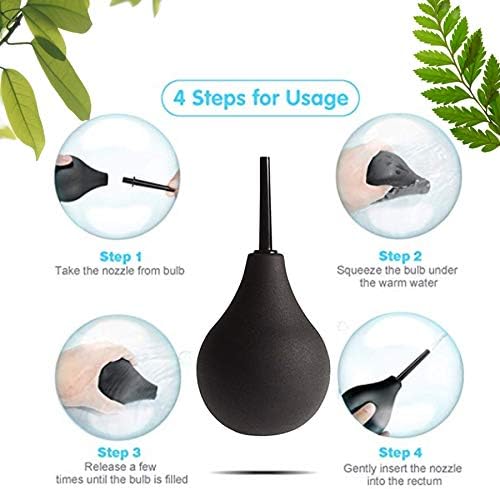 Kit de lâmpada de enema flexível smokitcen ducha de silicone anal limpo para homens mulheres com mangueira de 19,7 em+4 bocos