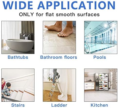 Supkiir Bathtub Non Slip Slip, 24 PCs Anti -Slip Adesivo Chuva degraus com raspador para banheira, banheira, chuveiro, piscina, escadas, escadas, cozinha, 15 ''