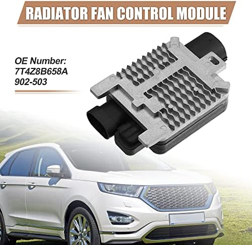 X Controlador de ventilador de resfriamento do motor Autohaux para Ford Edge 2007-2014 para Lincoln MKX 2007-2015 Módulo de controle de ventilador de resfriamento substitui 7T4Z-8B658-A 7T4Z8B658A
