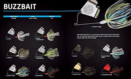 War Eagle Buzzbait Tournament Tournament preferencia a pesca com cabeça de quilha exclusiva e saia amarrada à mão